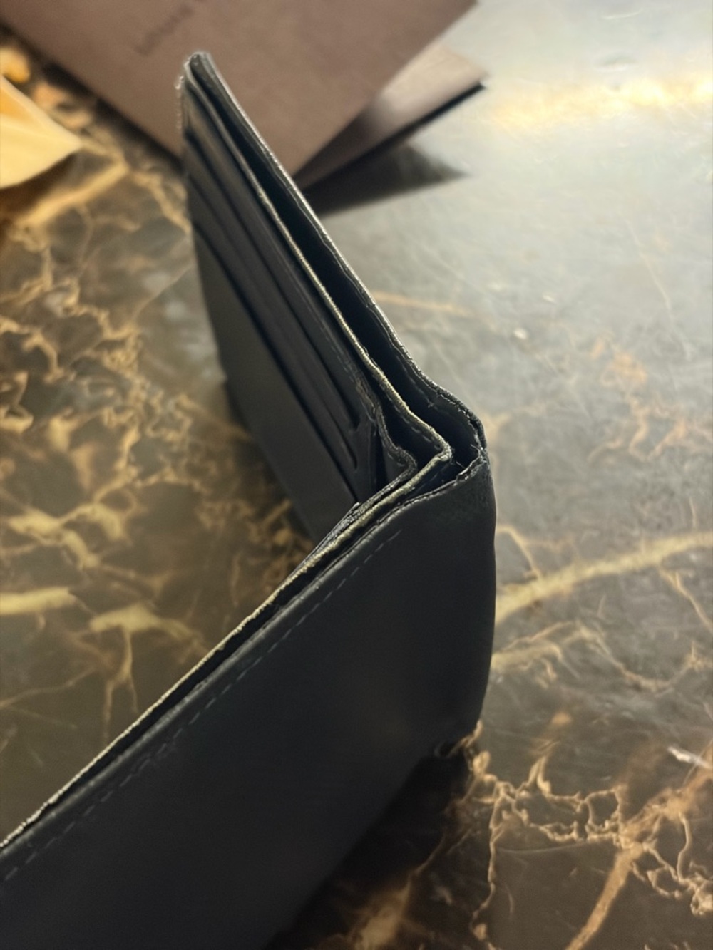 Louis Vuitton Navy Blue Damier Compact Wallet - Picture 7 of 8